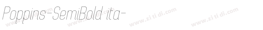Poppins-SemiBold ita字体转换